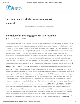 Multiplexes Marketing Agency in Navi Mumbai