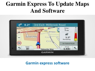 Use Garmin Express to update maps and software