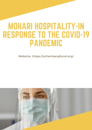 Mohari Hospitality- in Response to the Covid-19 Pandemic