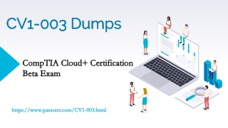 2020 CompTIA Cloud  Certification CV1-003 Dumps