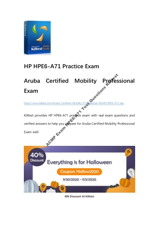 2020 HP ACMP Exam HPE6-A71 Test Questions Killtest