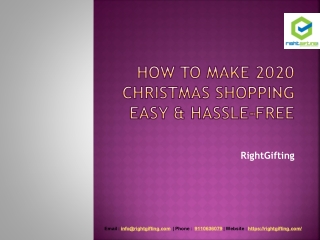 HOW TO MAKE 2020 CHRISTMAS SHOPPING EASY & HASSLE-FREE