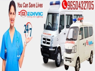 Avail 24 Hours Medivic ICU Setup Road Ambulance Service in Patna and Ranchi