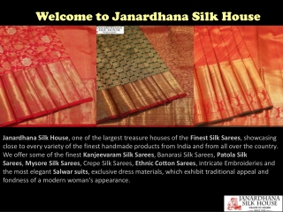 Kanchi Pattu Sarees | Kanchipuram Pattu | Kanchi Saree- Janardhana Silk House