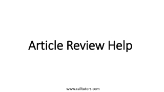 Article Review Help