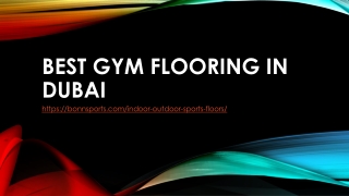 Best Gym flooring in Dubai