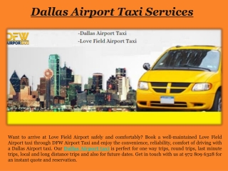 Dallas Airport Taxi
