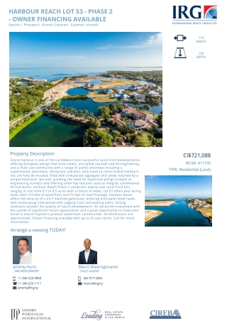 HARBOUR REACH LOT 53 - PHASE 2 - OWNER FINANCING AVAILABLE
