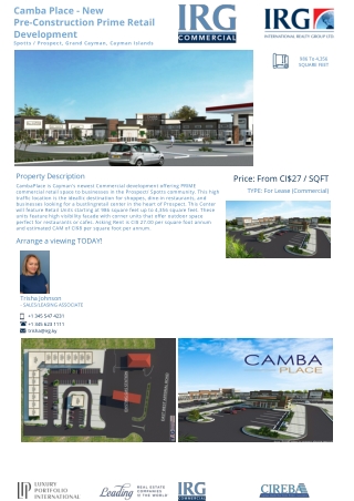 Camba Place - New Pre-Construction Prime Retail Development