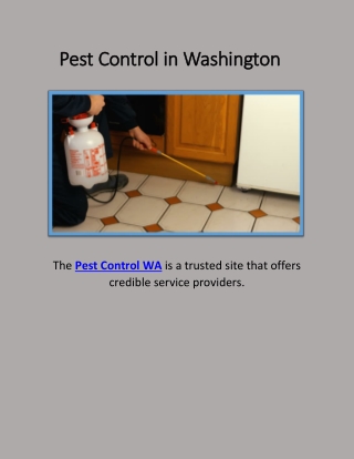 Pest Control in Washington