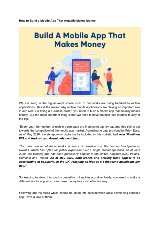 How to Build a Mobile App That Actually Makes Money