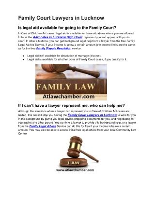 Family Court Lawyers in Lucknow