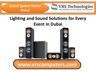 Sound System Solutions for Every Event in Dubai