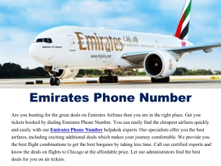 Emirates Phone Number