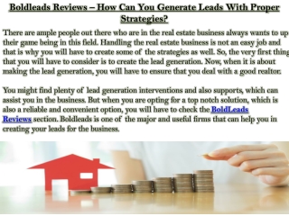 Boldleads Reviews – How Can You Generate Leads With Proper Strategies?