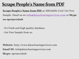 Scrape People's Name from PDF