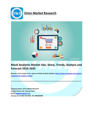 Retail Analytics Market Size, Share, Trends, Analysis and Forecast 2019-2025