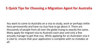 Australian Immigration Consultant