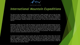 International Mountain Expeditions