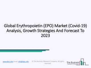 Erythropoietin (EPO) Market Trend, Segmentation And Forecast To 2023