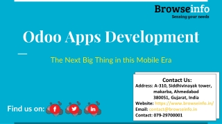 Odoo Apps Development : Next big Thing in mobile Era