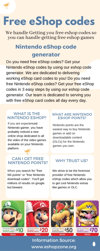 Free eShop Codes - Working Nintendo eShop Codes