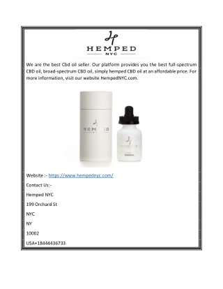 Cbd oil nyc | HempedNYC.com