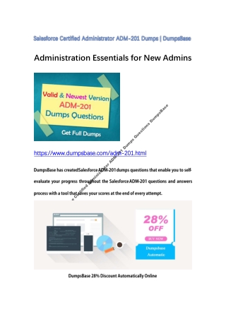 2020 Perfect Salesforce Certified Administrator ADM-201 Dumps Questions DumpsBase