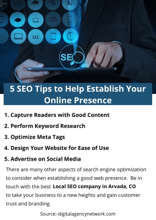 5 SEO Tips to Help Establish Your Online Presence