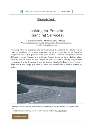 Looking for Porsche Financing Services?