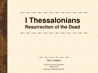 I Thessalonians