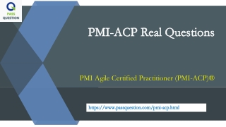 PMI Agile Certified Practitioner PMI-ACP Exam Questions