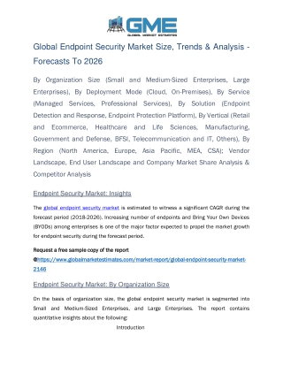 Global Endpoint Security Market Size, Trends & Analysis - Forecasts To 2026