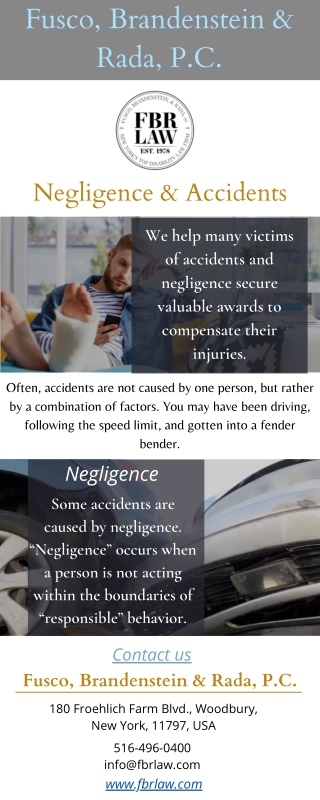 Negligence And Accidents Attorneys in New York