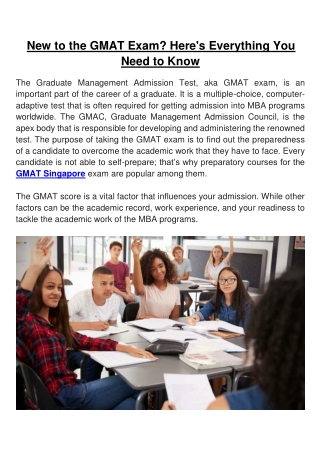 New to the GMAT Exam? Here's Everything You Need to Know