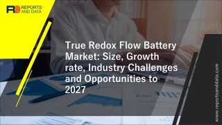 Global True Redox Flow Battery Market Size and Prediction by Leading Manufacturers According to Its Application and Type