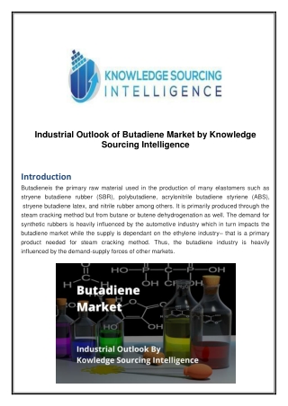 Industrial Outlook of Butadiene Market by Knowledge Sourcing
