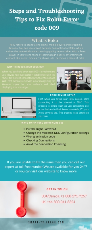 Steps and Troubleshooting Tips to Fix Roku Error code 009