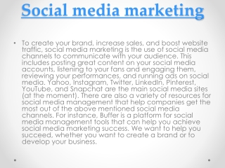 What is Social Media Marketing