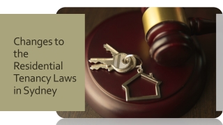 Changes to the Residential Tenancy Laws in Sydney