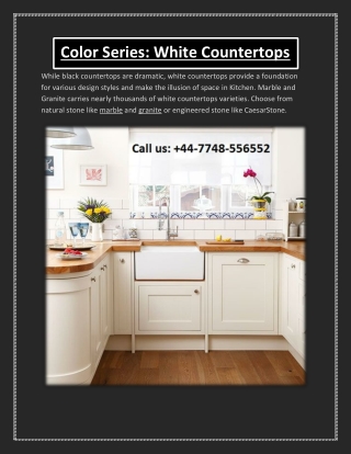 Color Series: White Countertops