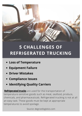 5 Challenges of Refrigerated Trucking