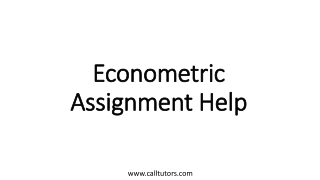 Econometric Assignment Help
