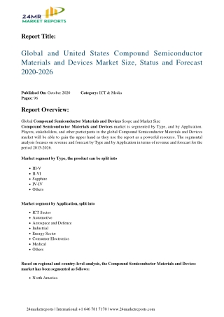 Compound Semiconductor Materials and Devices Market Size, Status and Forecast 2020-2026