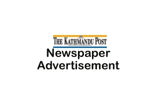 Kathmandu Post Newspaper Advertisement