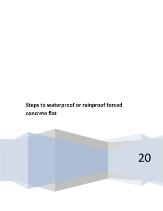Steps to waterproof or rainproof forced concrete flat