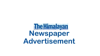 Himalayan Times Newspaper Advertisement