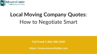 Local Moving Company Quotes - Learn How to Negotiate