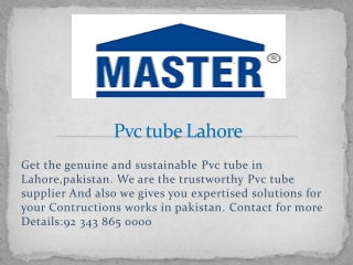 Best Pvc tube Lahore