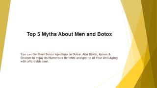 Top 5 Myths About Men and Botox